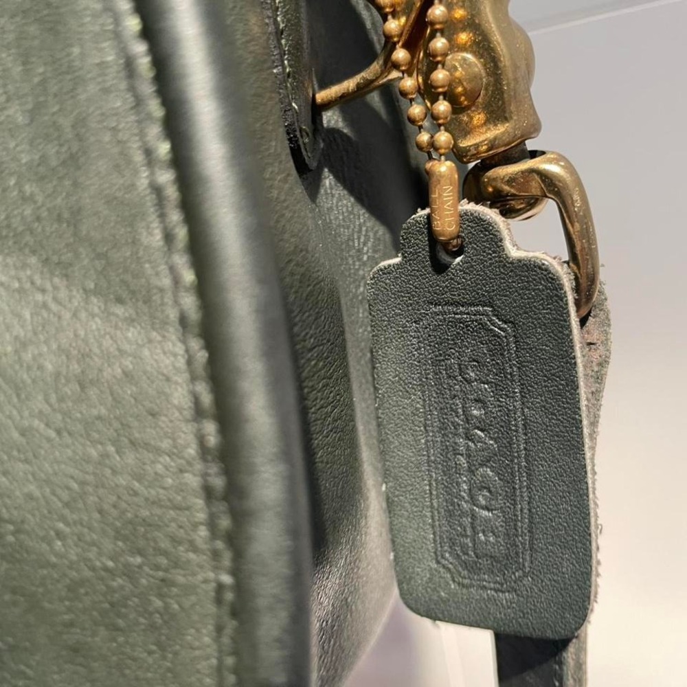 Coach Green Leather Saddle Crossbody with Gold Hardware - Picture 6 of 12